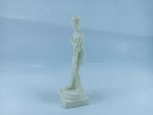 Greek Lady Alabaster Figurine Small Sculpture vintage - Picture 1 of 4