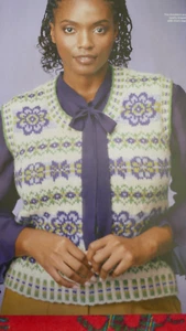 Knitting Pattern Gorgeous Fairisle Vest T In 5 Colours Of  D.K -Sizes 32-58ins - Picture 1 of 2