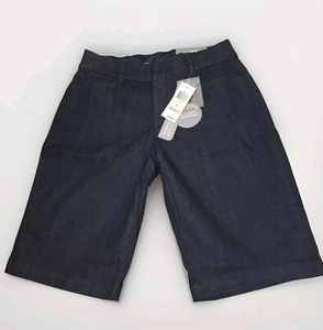JM Collection Womens Denim Mid Rise Flat Front Bermuda Shorts Size 4 NWT - Picture 1 of 5