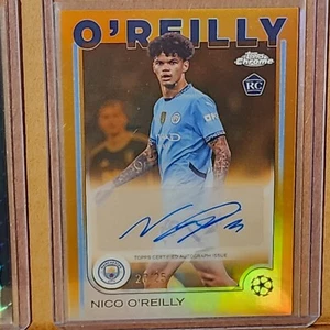 Nico O'Reilly 2024/25 Topps Chrome UEFA CC Orange Auto#20/25 Manchester City - Picture 1 of 3
