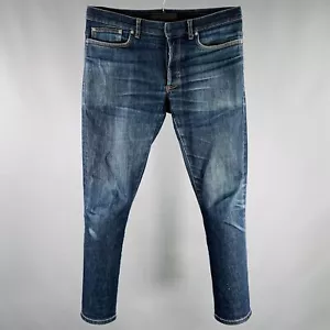Jeans DIOR HOMME taglia 31 blu misto cotone lavato bottoni mosca - Foto 1 di 9