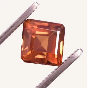 100% Natural 6.85 Ct Mandarin Orange Garnet Square Shape 9x7 mm Loose Gemstone - Picture 1 of 8