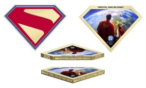 SUPERMAN 'TAKE ME HOME' 2" DC COLECCIONISTAS PELÍCULA MONEDA MEDALLÓN 14k Superposición - Imagen 1 de 2