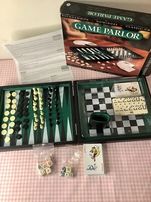 Game Parlour:  Magnetic Travel Game Set: Backgammon Dominoes Chess Draughts - Image 1 of 4