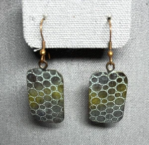 Anju Jewelry Copper Patina Collection Earrings - Rectangular 1.4" Length - Picture 1 of 5