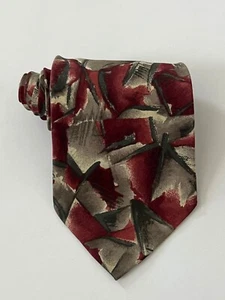 Geoffrey Beene Neck Tie 3.5" Wide 58" Long Multicolor 100% Silk Made In Italy - Picture 1 of 6