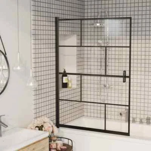 Shower Enclosure Shower Cabin Wall Screen for Home Bathroom ESG Black vidaXL - Picture 1 of 18