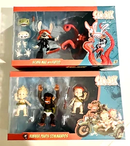 JUEGO DE 2 SAM & MAX SCUBA MAX CON RATZO Y PANTALONES DE GOMA COMMANDO BOSSFIGHT STUDIO - Imagen 1 de 3