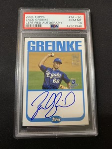 zack greinke autographed baseball