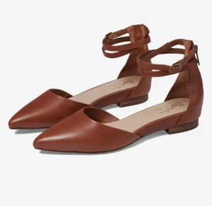 Saychelles What A Girl Wants Damen-Flats mit Knöchelriemen sattes braunes Leder - Bild 1 von 6
