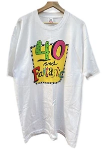 Vtg Fruit The Loom T-Shirt 40 and Fantastic Single Stitch Made In Usa Size XL - Picture 1 of 5