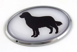 Golden-Retriever Dog 3D Chrome emblem Pet Decal Car Auto Bike Truck Sticker Oval - Imagen 1 de 1