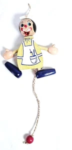Vintage Wood Pull String Nurse Puppet - Picture 1 of 7
