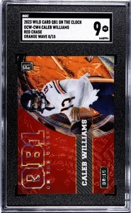 2023 Wild Card QB1 OTC OCW-CW4 Caleb Williams Red Chase Orange Wave 8/15 SGC 9 - Bild 1 von 2