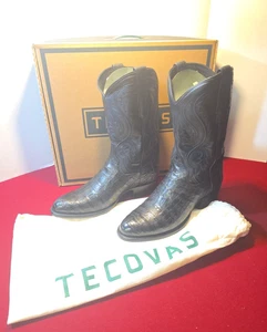Tecovas The Dillon Midnight Caiman schwarz Cowboystiefel HERREN 11,5 D BRANDNEU - Bild 1 von 16