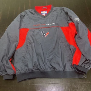 Houston Texans NFL Reebok On Field Sideline Pullover Jacket NFL Football 2000s - Picture 1 of 11