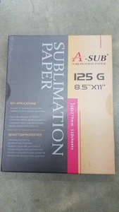 Taza de papel de transferencia A-SUB 8,5 x 11 125 g 110 hojas NUEVO - Imagen 1 de 3