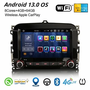 8-Core Android 14 DAB+ Autoradio CarPlay Navi 64GB BT Canbus Fiat 500L 2012-2019 - Bild 1 von 19