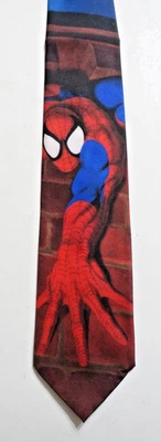 Corbata Spiderman I Vintage Ralph Marlin 1995 Marvel 100% Poli EE. UU. Foto 1 de 4