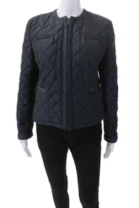 Brooks Brothers Womens Puffer Long Sleeve Zipped Jacket Navy Blue Size 8 - Picture 1 of 5