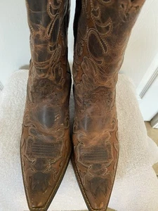 ARIAT Ladies Western Boots Brown Leather Inlay Size 8B Style 10007964 - Picture 1 of 8