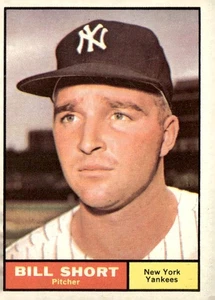 1961 Topps #252 Bill Short Baseball Card New York Yankees Ex - NrMt - Picture 1 of 2