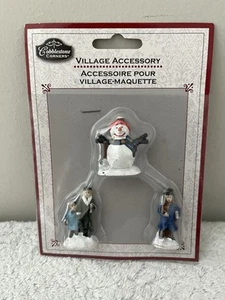 Angoli di ciottoli villaggio invernale plastica miniatura persone set di 3 - Foto 1 di 2