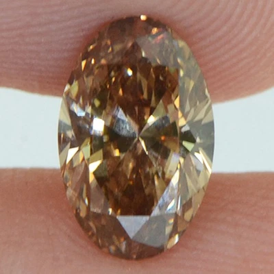 Loose Oval Shape Diamond Fancy Brown VVS2 Certified Natural Enhanced 1.30 Carat - Image 1 of 4