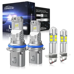 For Ford F-350 1994-1997 Cab Pickup 2/4-Door 4x LED Headlight Bulbs Super Bright - Picture 1 of 17
