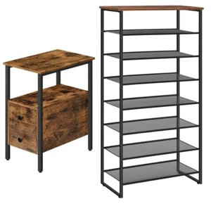 HOOBRO Coffee Table Side Table Bedside Table/ Shoe Rack Shoe Storage Organizer - Picture 1 of 16