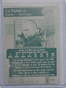 1/1 CAL RIPKEN JR. 1998 PACIFIC ONLINE PRINTING PLATE BALTIMORE ORIOLES 1 OF 1 - Picture 1 of 2