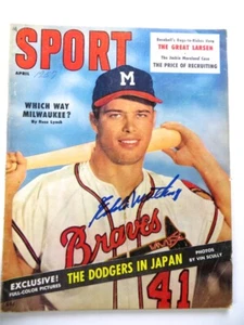 Eddie Mathews Signed Autographed Magazine SPORT 1957 Braves JSA AG71423 - Picture 1 of 4