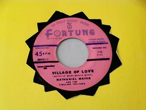 R & B ~ NATHANIEL MAYER~ VILLAGE OF LOVE~ VERY ODD PRESSING~ PINK LABEL~ RARE - Foto 1 di 1