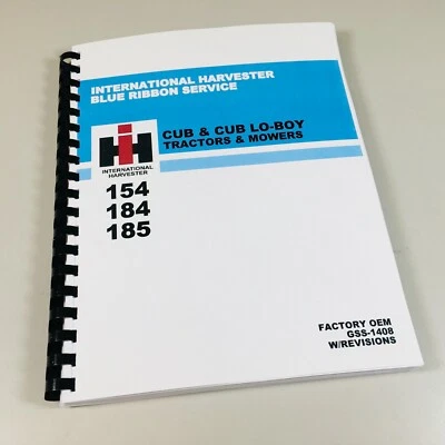 International Cub 154 184 185 Lo Boy Tractor Mower Service Shop Repair Manual IH - Image 1 of 4