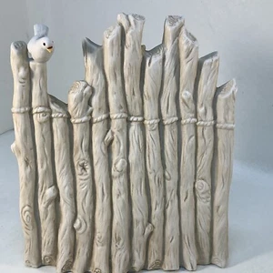 Vintage Zaunwand mit Taube - Sagebürste Kinder Weihnachtskrippe Anbau 1985 - Bild 1 von 9