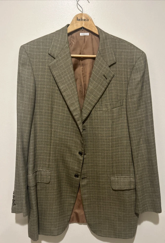 Brioni Neiman Marcus Men’s Suit Jacket Blazer 42 Long Houndstooth Italy Cashmere - Image 1 of 4