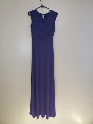 Maxi Vestido Sangría Mujer 6 Semi Formal Púrpura Drapeado Plisado Fiesta Regreso a Casa  Foto 1 de 4