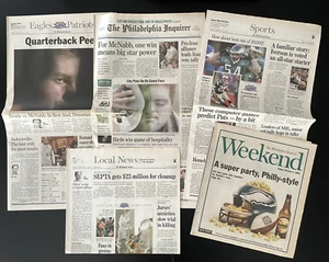 Philadelphia Eagles Patriots Super Bowl 39 XXXIX Inquirer newspaper 2/4/2005 - Picture 1 of 11