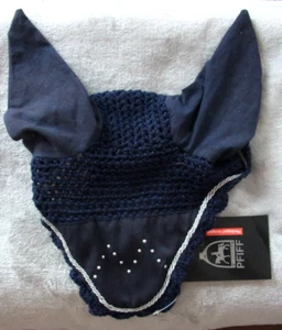 Fliegenhaube Fliegenohren FULL STRASS- FULL navy Pferd - Bild 1 von 2