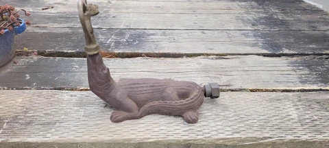 Vintage Antique Cast Iron Alligator Lawn Water Sprinkler Cover