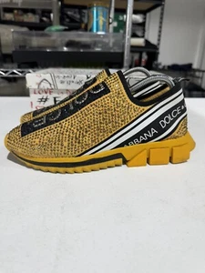 Size 8 US Dolce & Gabbana Yellow Crystal Men's Shoes - Picture 1 of 10