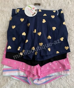 Member's Mark Girls Cart Wheel Shorts Soft Cotton Pants 4 Pack Stretch Bottom - Picture 1 of 3