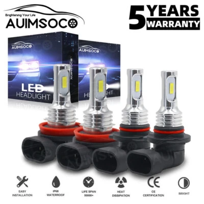 For Lexus GX470 2003 2004 2005 2006 2007 2008 2009 LED Headlights Bulbs 9005 H11 - Image 1 of 4