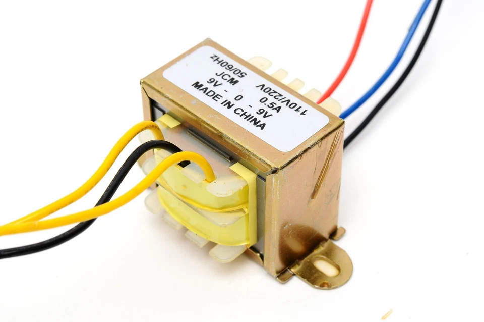 110/220VAC to 18VAC 500mA 0.5A Center Tap Power Transformer 9V-0-9V 18V AC 9Vx2 - Image 1 of 1