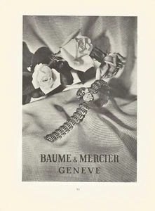 vintage 1953 print ad BAUME & MERCIER Swiss Suisse watch MID CENTURY ART - Bild 1 von 1