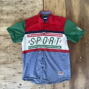 DGK Button Down Shirt Mens Small Red White Dirty Ghetto Kids - Picture 1 of 15
