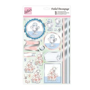 Do-crafts Anita's Foiled Decoupage vorgeschnitten - Bär Fußball für Karten und Basteln - Bild 1 von 1