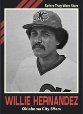 Custom Novelty Baseball Card Willie Hernandez Oklahoma City 89ers