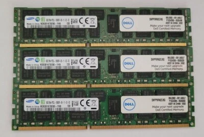 Samsung 24GB (3X8GB) 2Rx4 PC3L-10600R M393B1K70EB0-YH9 Server Memory - Image 1 of 4