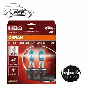 Osram HB3 Night Breaker Laser +150 Doppelpack Halogen Auto Scheinwerfer Birnen NEU - Bild 1 von 4